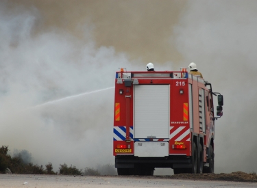 Niederländisches Feuerwehrauto im Einsatz