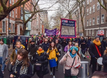Universitätsstreik in London, 3. Dezember