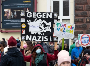 Demonstration von Impfgegnern Saarbrücken