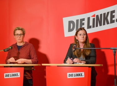 Die Vorsitzenden der Partei »Die Linke«, Susanne Hennig-Wellsow (links) und Janine Wissler (rechts)