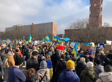 Demonstration in Berlin gegen den Krieg in der Ukraine