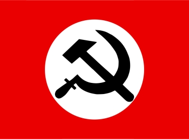 Flagge der 2005 verbotenen Nationalbolschewistischen Partei