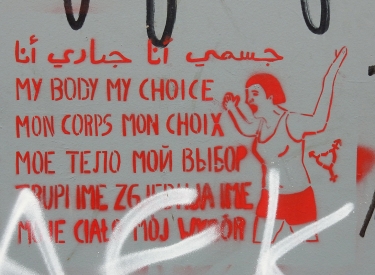Graffito "My Body My Choice"