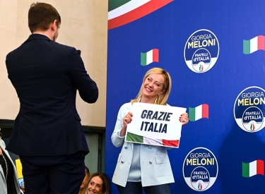 Giorgia Meloni nach dem Wahlerfolg