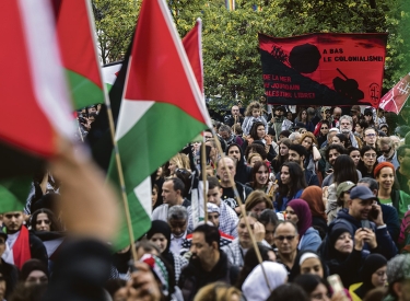 Eine antiisraelische Demonstration in Genf