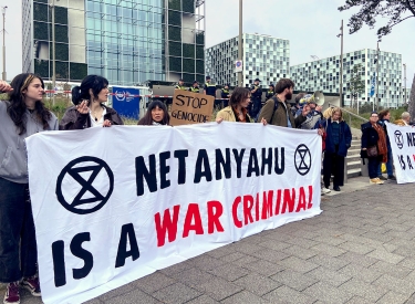 Aktivisten von Extinction Rebellion in Den Haag, 23. Oktober