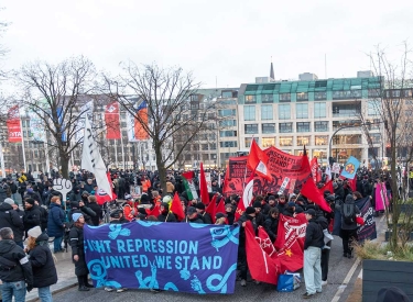 Demonstration zum Rondenbarg-Prozess gegen G20-Aktivisten, Hamburg, 20.01.2024